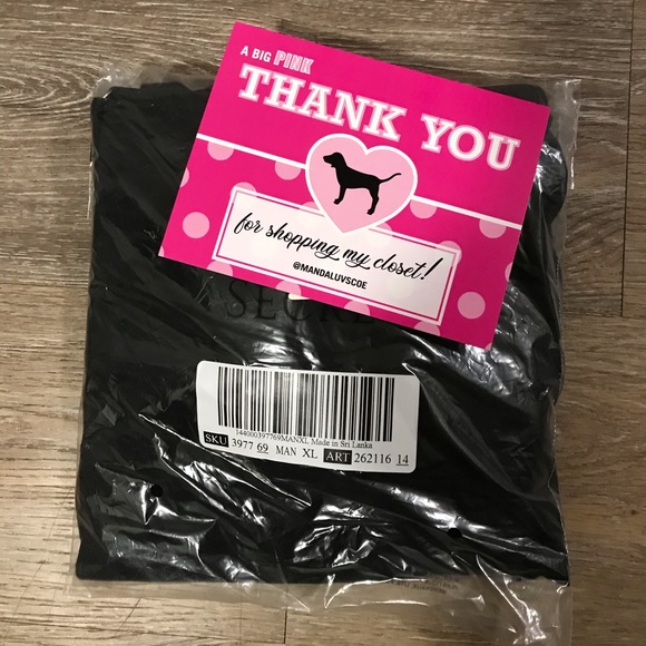 💕VS PINK BLACK & WHITE SCRIPT LOGO COTTON LEGGING - Picture 7 of 7